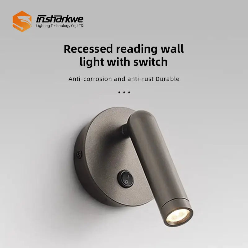 Nordic Modern Design Wall Lamp White Iron E12 Indoor Decorative Home Bedroom Living Room Corridor Standard Switch