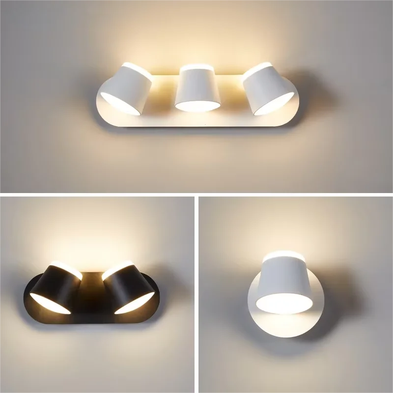 Nordic Modern Design Wall Lamp White Iron E12 Indoor Decorative Home Bedroom Living Room Corridor Standard Switch