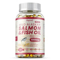 Salmon Fish Oil - Rich in EPA+DHA, Supports Joint, Brain and Eye Health, Enhances Immune Function, and  Antioxidant