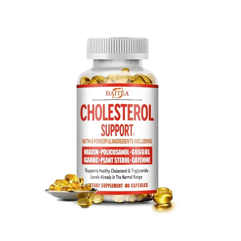 Daitea Cholesterol Support Supplement - Lowers LDL and Triglycerides, Immune System, Relieves Anxiety Naturally, Adrenal Health