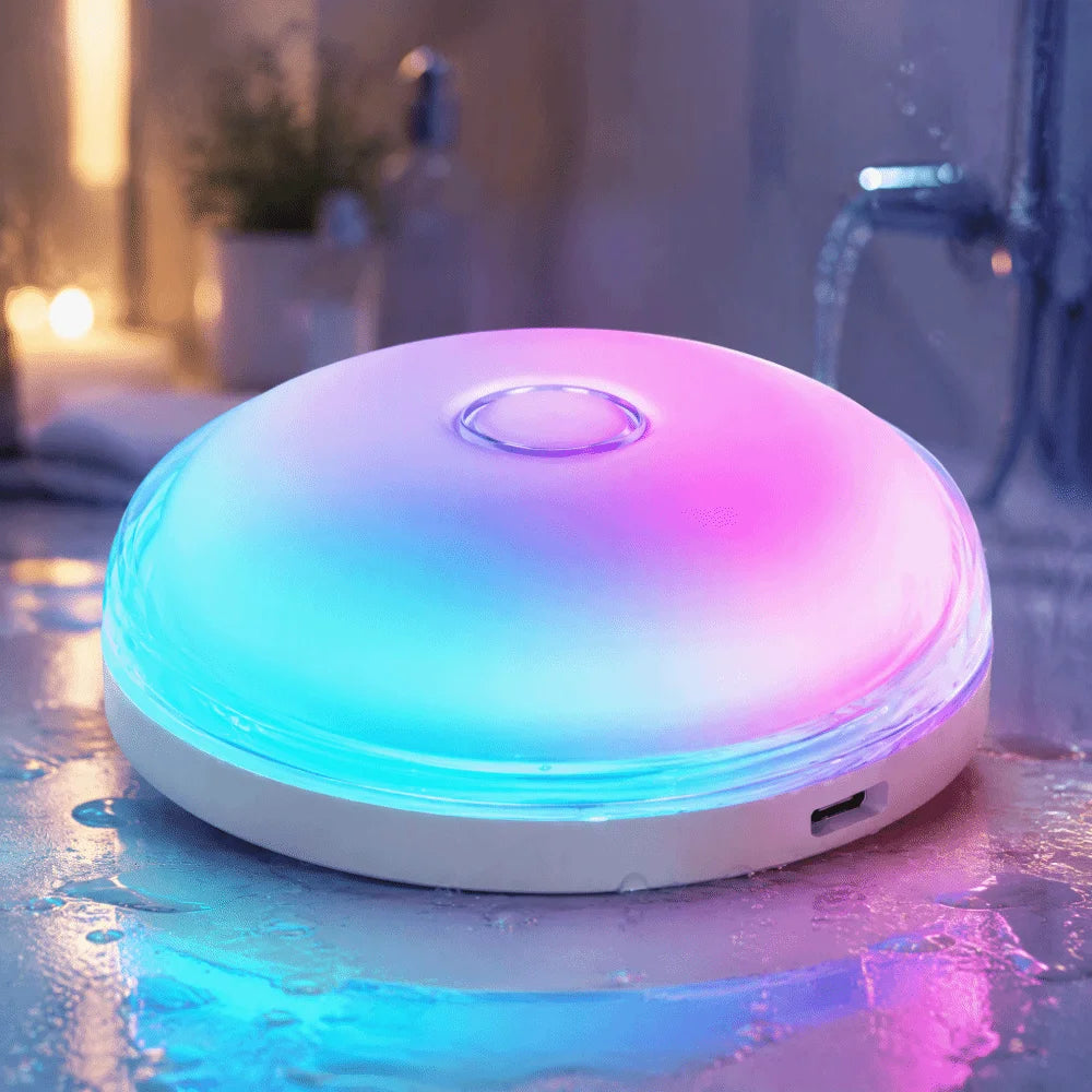 Magnetic Charging Shower Light Wireless Magnetic IP Waterproof Mood Light Color Changing 15 RGBW Colors Night Light Shower