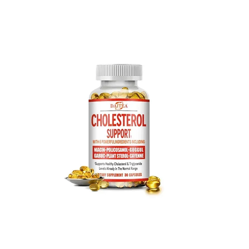 Daitea Cholesterol Support Supplement - Lowers LDL and Triglycerides, Immune System, Relieves Anxiety Naturally, Adrenal Health