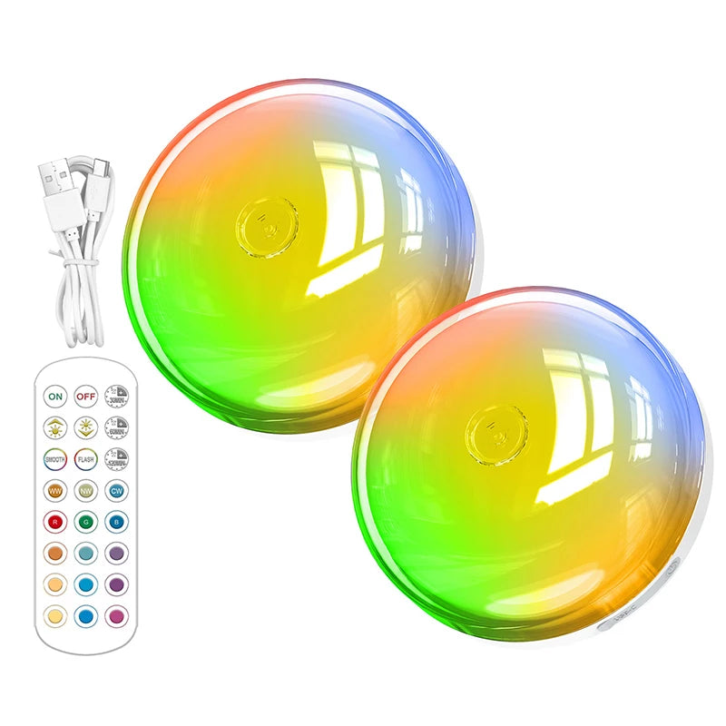 Waterproof Shower Light 15 Color Rechargeable LED with Remote Timer Wireless Magnetic Ceiling Light for Bathroom Shower Bedroom