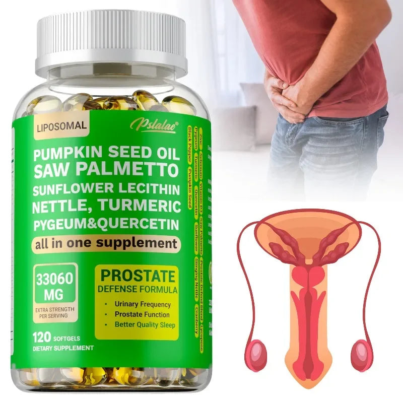 Prostate Support Supplement - DHT Blocker, Promotes Urinary and Prostate Health, Benefits Men's Health - Vegan