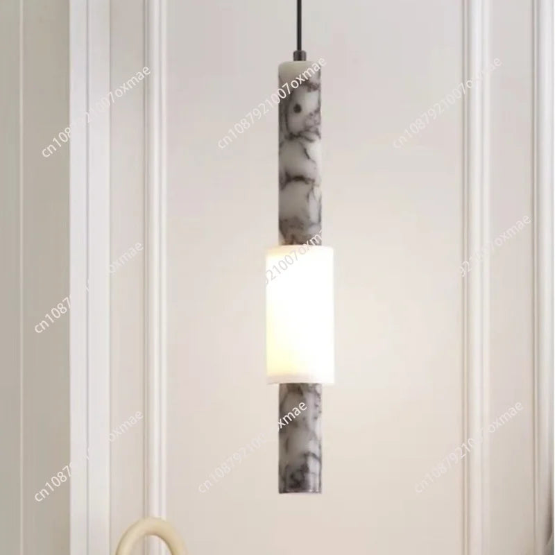 Light Luxury Stone Chandelier, French Simple Living Room Dining Room Bedroom Bedside Chandelier